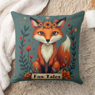 Coussin Fox Tales Boho Woodland Animal Art