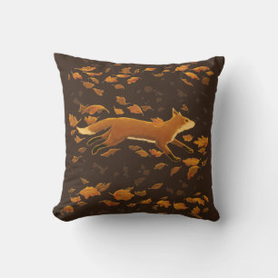 Coussin Fox Traversant L'Automne