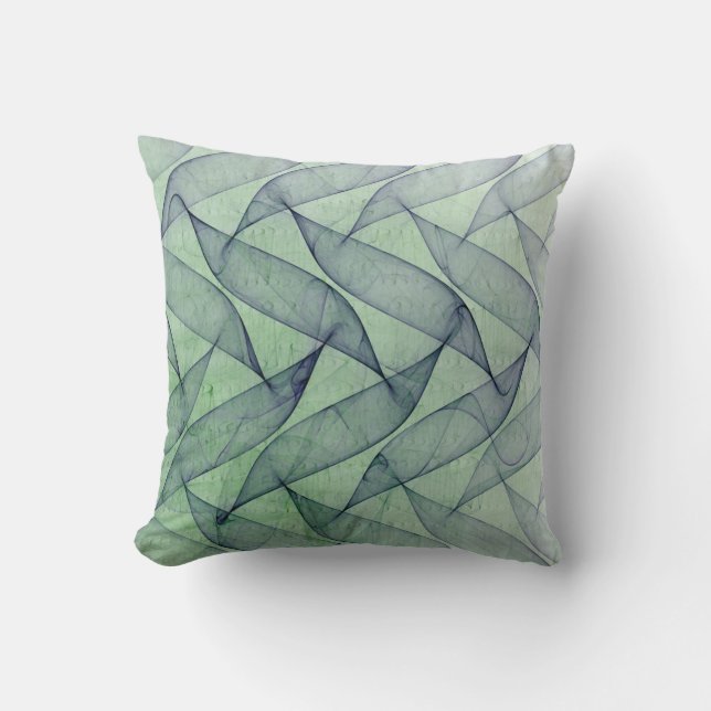 Coussin fractal de vague délicat (Recto)