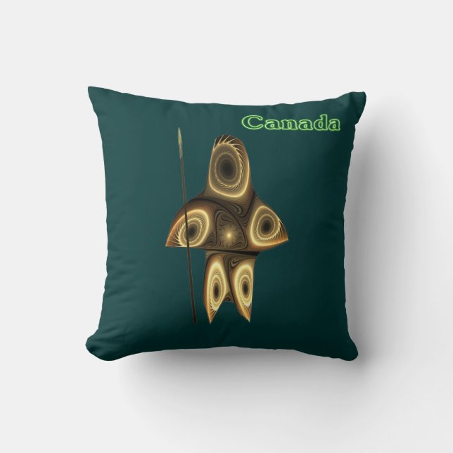 Coussin Fractal Inuit Hunter (Recto)
