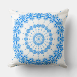 Coussin fractale bleue