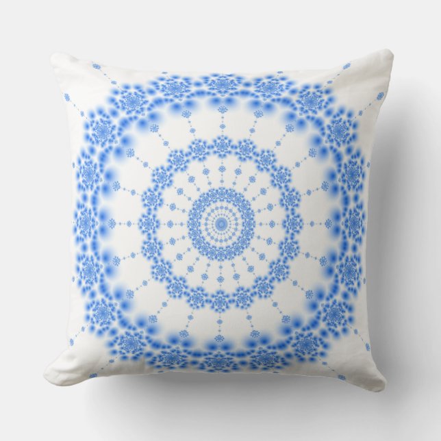 Coussin fractale bleue (Recto)