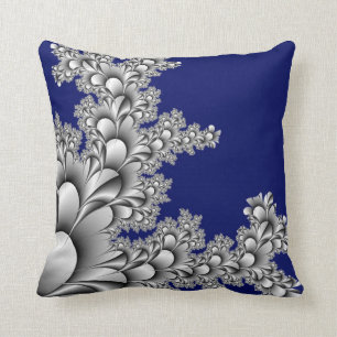 Coussin Fractale colorée par argent sur l'arrière - plan