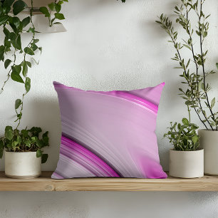 Coussin Fractale Rose Abstraite Moderne
