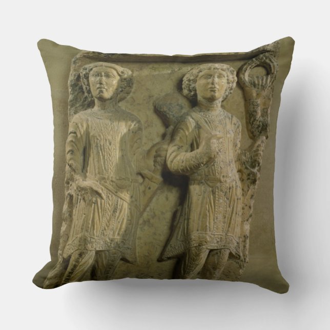 Coussin Fragment d'une plaque de bas-soulagement (Recto)