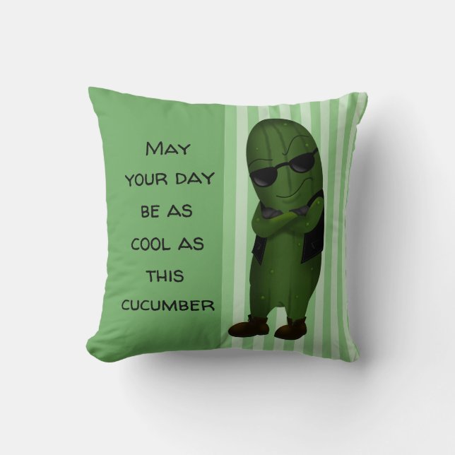 Coussin Frais comme un concombre (Recto)
