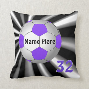 Coussin frais du football avec votre NOM, NOMBRE