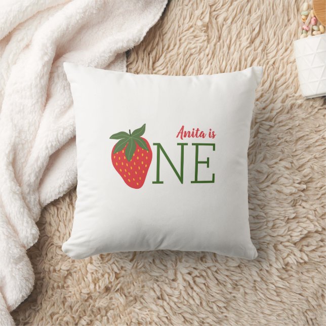 Coussin Fraise 1er anniversaire (Couverture)