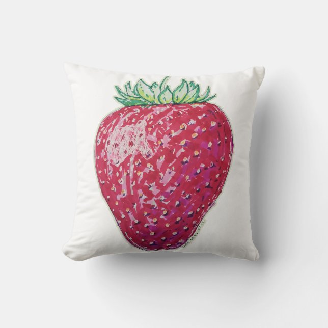 Coussin Fraise Debout (Recto)