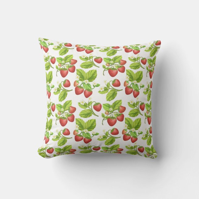 Coussin Fraise rouge (Recto)