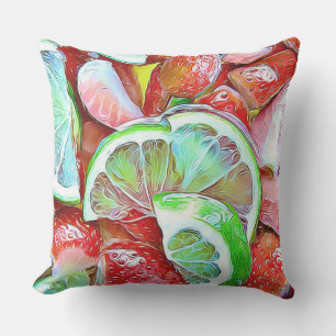 Coussin Fraises de patio extérieur et Medley de Fruit Lime