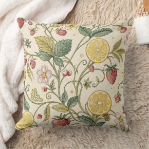 Coussin Fraises d'été et agrumes sur crème chaude