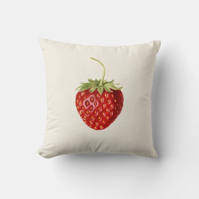 Coussin Framboise rouge sucrée (par Louis C.C. Krieger) (Recto)