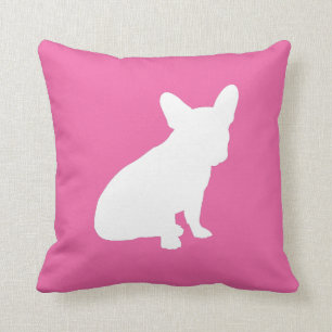 Coussin Français Baby shower Buldog Français Rose