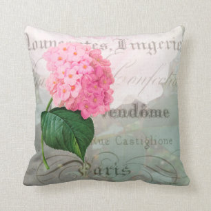 Coussin français romantique d'accent d'hortensia