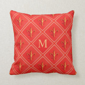 Coussin Français rustique de corail Country Fleur de Lis