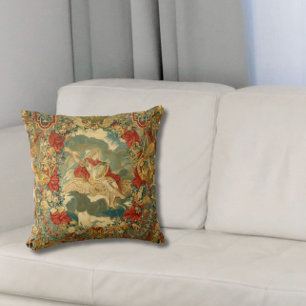 Coussin Français Vintage Tapisserie Joyau Tons colorés