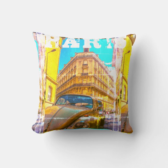 Coussin France Architecture Vieux Paris (Recto)