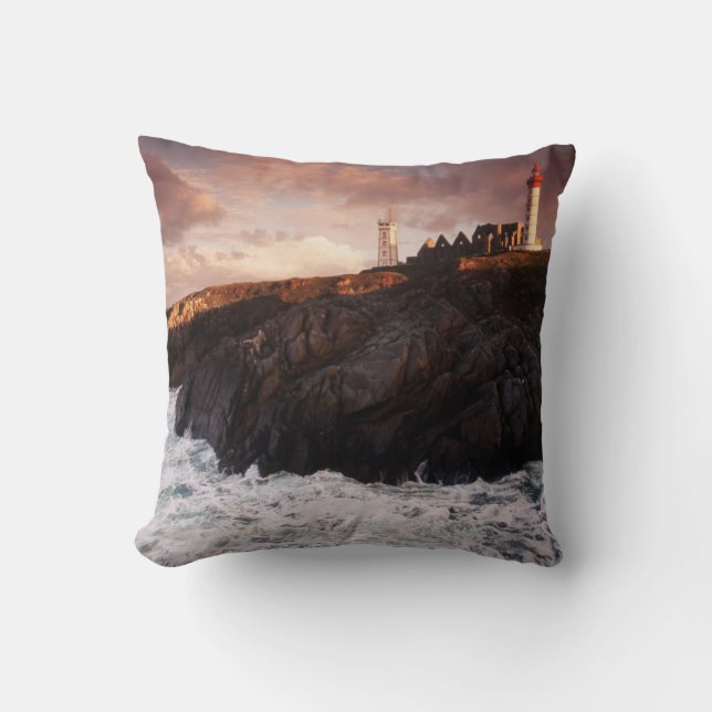 Coussin France, phare à l'aube (Recto)
