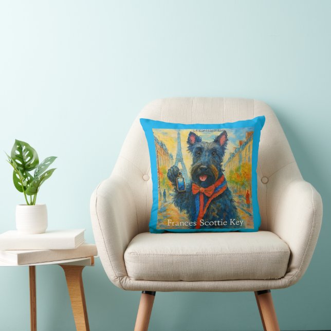 Coussin Frances Scottie Key : L'hymne adorable (Chaise)