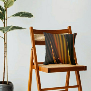 Coussin Franges de palme dorées