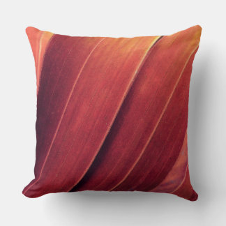Coussin Franges de palme en rouille et or