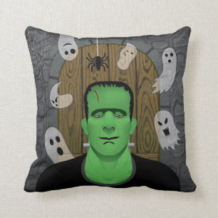 Coussin Frankenstein et fantômes (coussin)