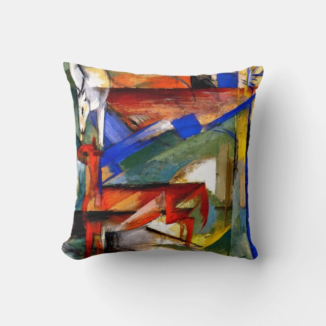 Coussin Franz Marc - Composition des animaux II (Recto)
