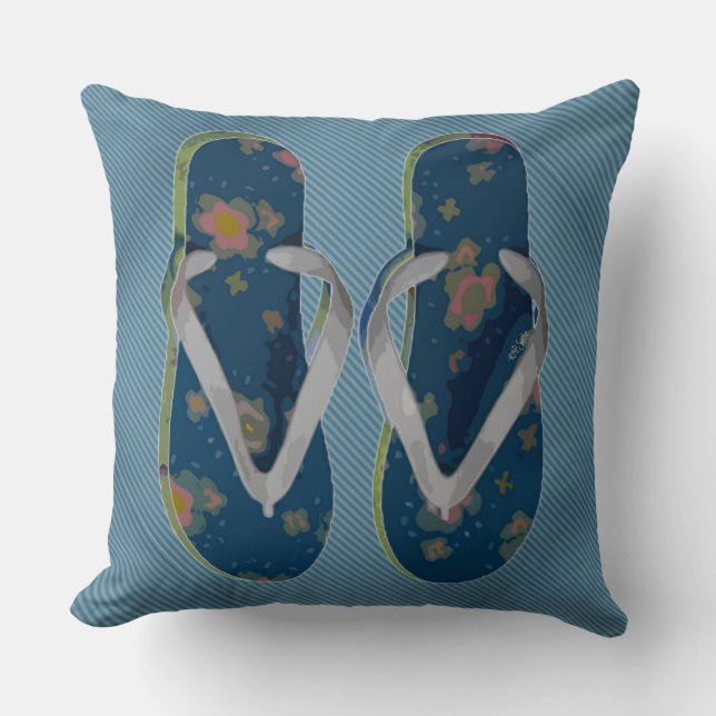 Coussin Frappes et tongs (Recto)