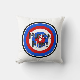 Coussin "Frappez ici"