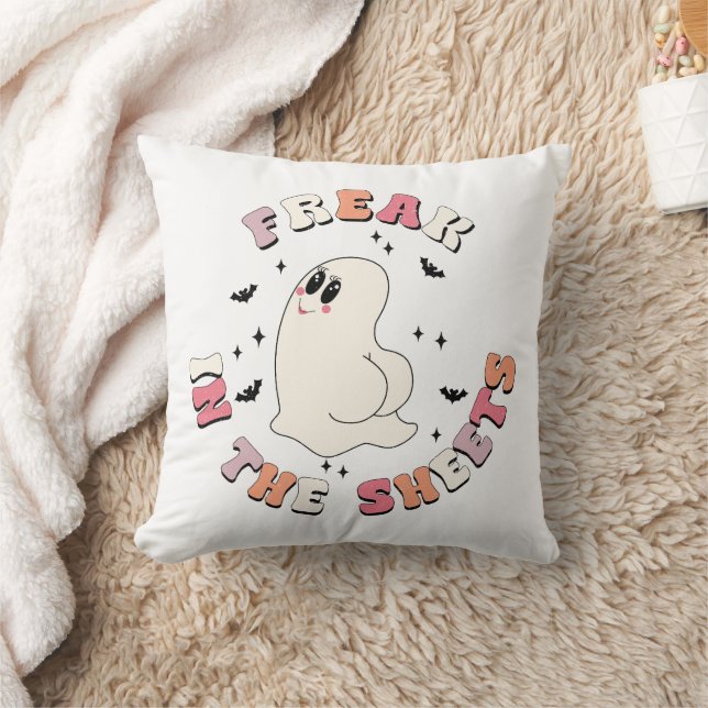 Coussin Freak Dans Les Feuilles Drôle Halloween (Couverture)