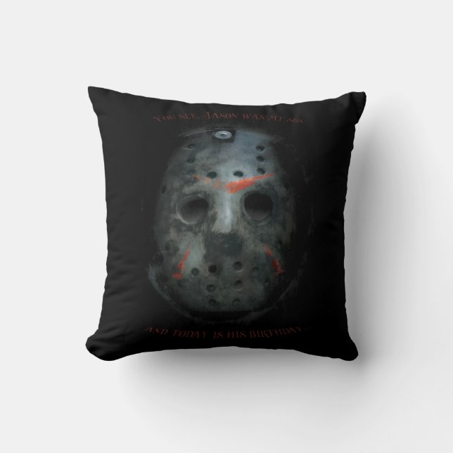 Coussin Freddy contre Jason | Devis Jason Mask (Recto)