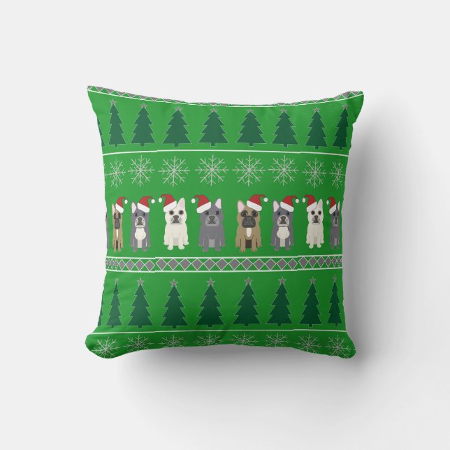 Coussin French Bulldog Christmas (Recto)