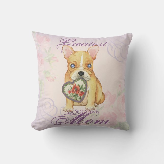 Coussin French Bulldog Heart Maman (Recto)