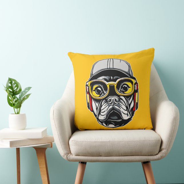 Coussin French Bulldog Hip Hop (Chaise)