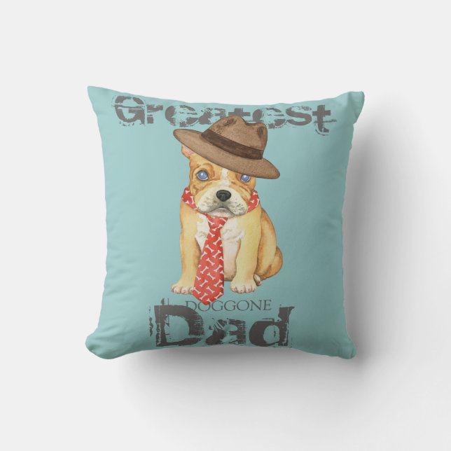 Coussin French Bulldog Papa (Recto)