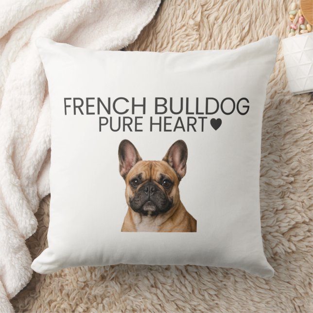 Coussin French Bulldog Pure Heart Throw Pillow (Couverture)