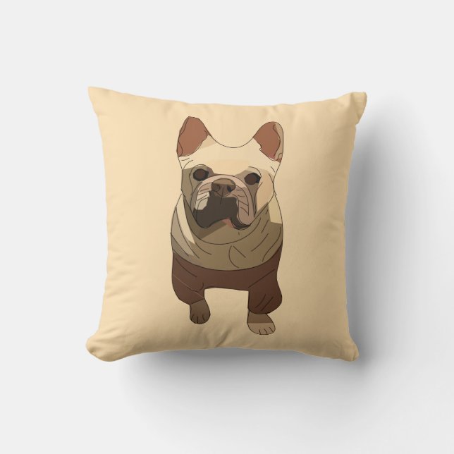 Coussin French Bulldog, Soft Peach (Recto)