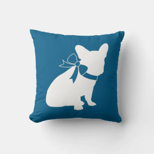 Coussin French Bulldog Theme Party - Baby shower Blue