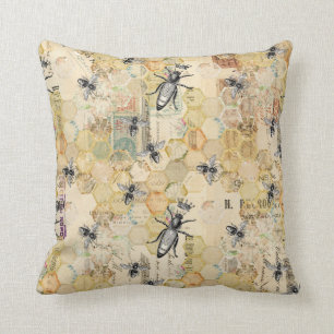 Coussin French Country Chic Honey Bee Décor à la maison