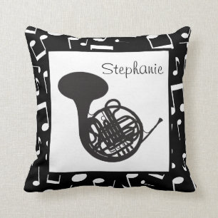 Coussin French Horn Music Cadeau Personnalisé De L'Oreille