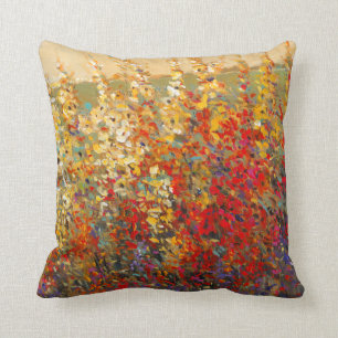 Coussin Fresque du jardin lumineux des Fleurs sauvages du