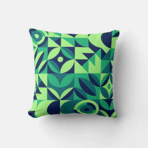 Coussin Fresque géométrique : design vintage moderne.