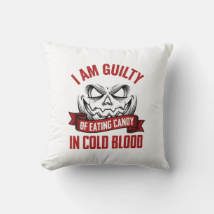 Coussin Friandise d'Halloween Coupable Design de Citrouill