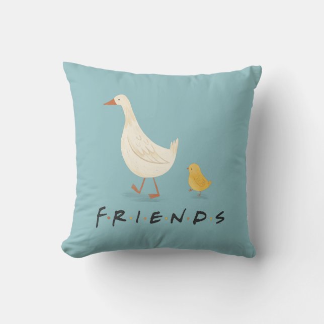 Coussin FRIENDS™ | Le poussin et le canard (Recto)
