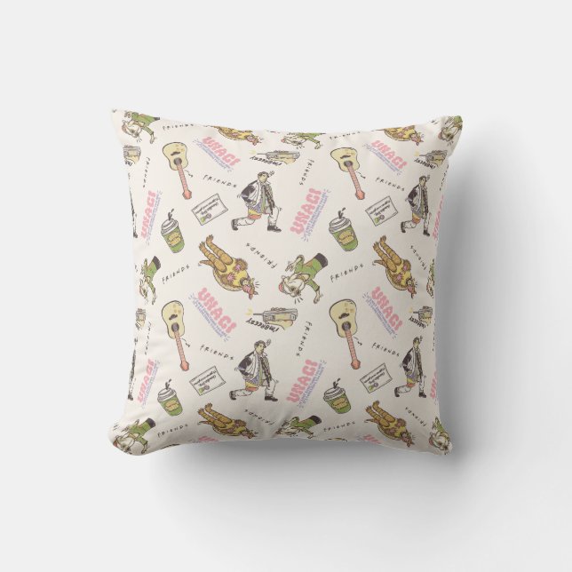 Coussin FRIENDS™ Motif Dessin Animé Brun (Recto)
