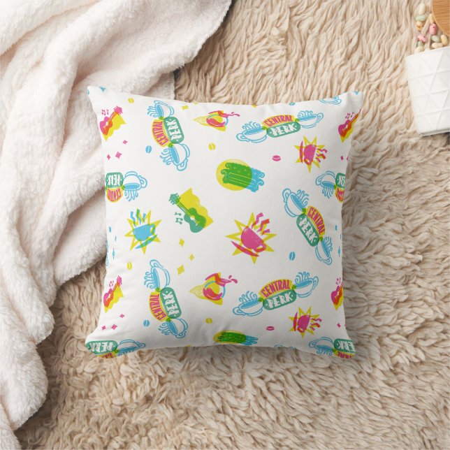 Coussin FRIENDS™ | Motif Néon Central Perk (Couverture)