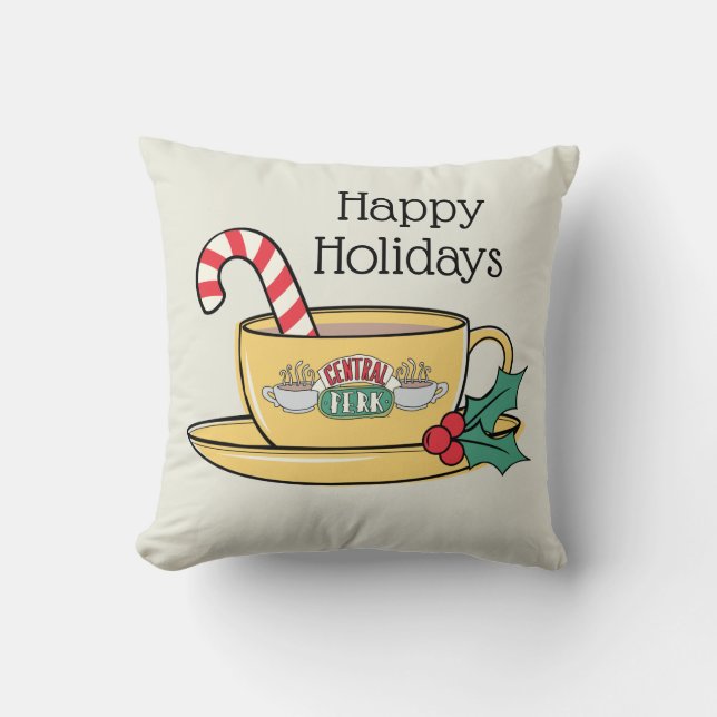 Coussin FRIENDS™ | Musique de vacances Perk Central (Recto)
