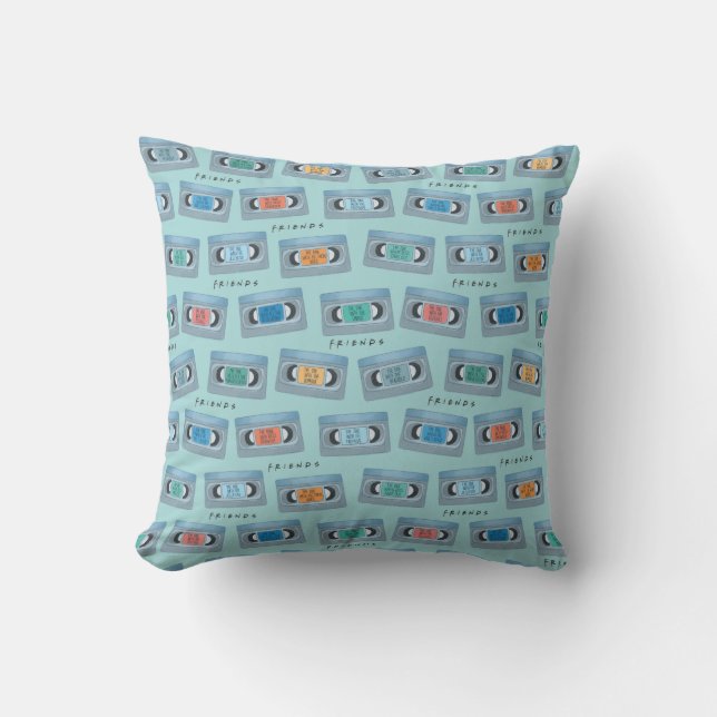 Coussin FRIENDS™ | The One With Video Tape Pattern (Recto)