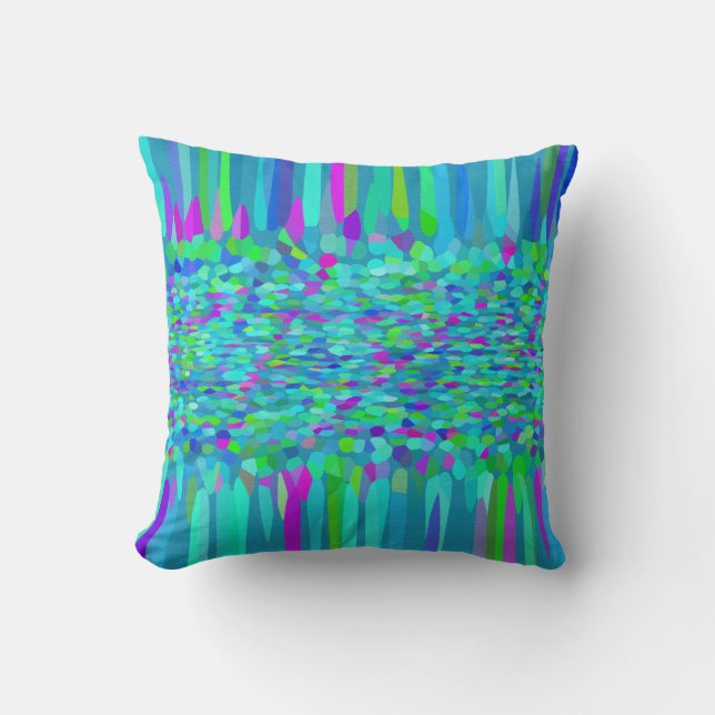 Coussin Fringe Confetti Blues (Recto)